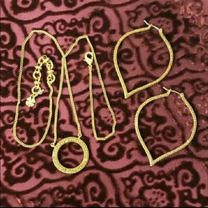 Lucky Brand Bronze & Pave Jewelry Lot